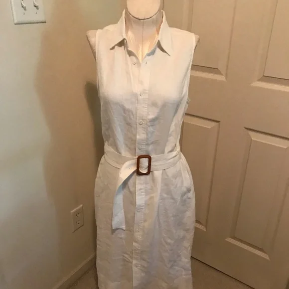 chinese dress ladies Ralph Lauren // Linen Double Breasted Dress  VSP Consignment